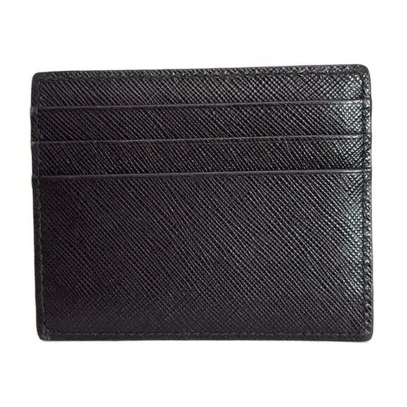 PRADA - Black Leather Card Case 128-081325 - Picture 2 of 4